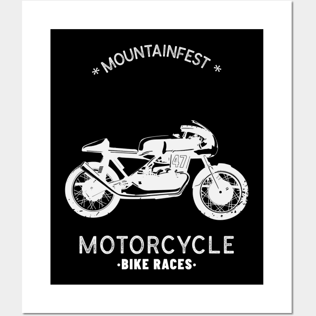 Mountainfest Motorcycle Bike Races Chopper Wall Art by Evlar